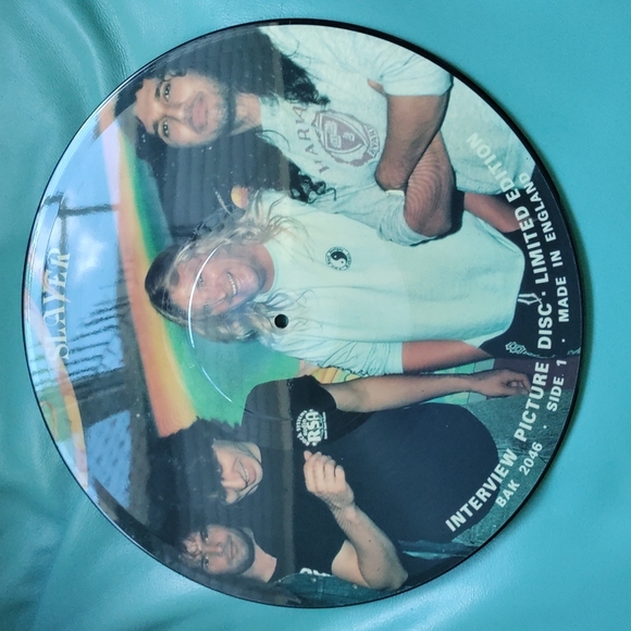 🧿🧿🧿 SOLD🧿🧿🧿 VINTAGE ☠️SLAYER💀RARE LIMITED EDITION INTERVIEW PICTURE DISC ALBUM - Picture 2 of 2